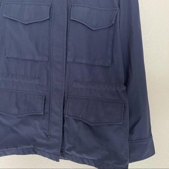 Madewell Fieldwalk Navy Blue Hooded Winter Jacket Women's Size Small S - Picture 5 of 12